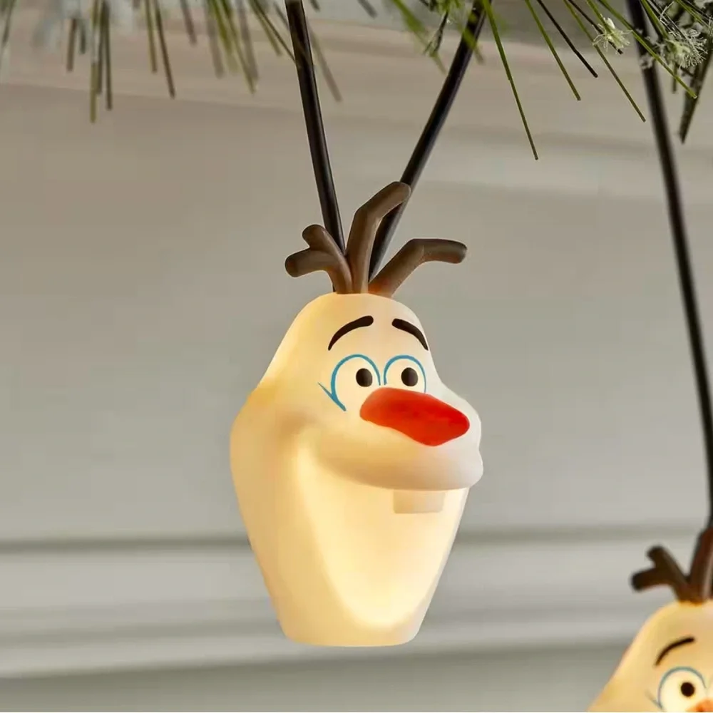 7 ft. Musical Olaf Face Battery-Operated Lights (1-set)